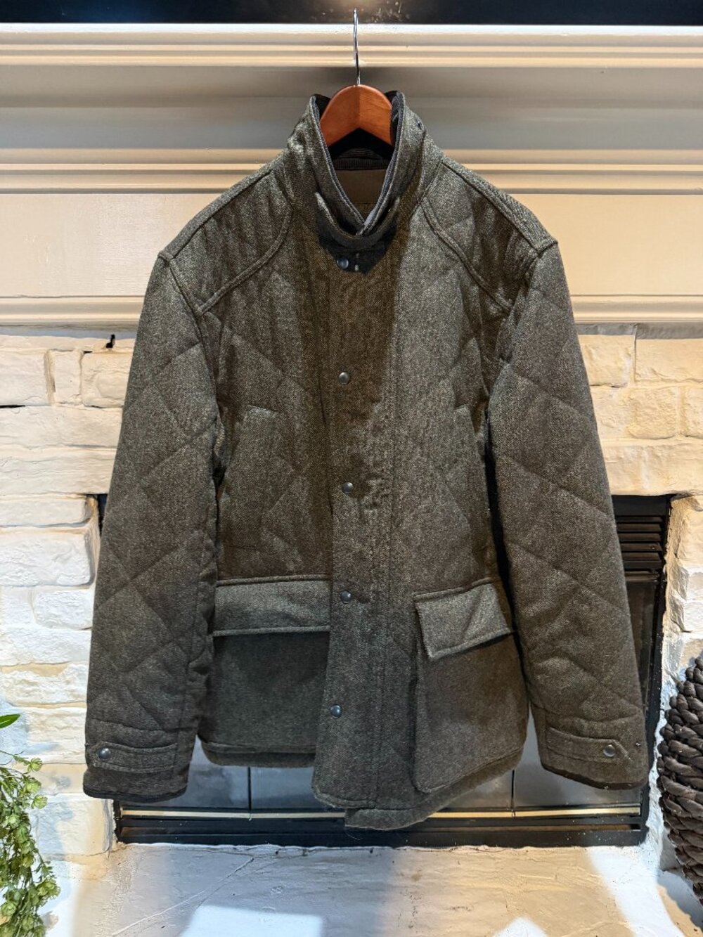 J.Crew Wool Field Jacket Quilted Lining Corduroy Collar